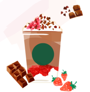 チョコレートストロベリーフェスティブフラペチーノ