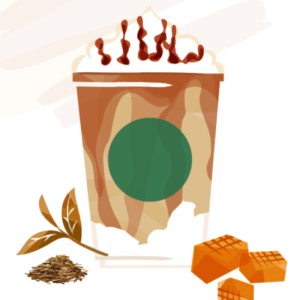 ほうじ茶meetsキャラメルクリームフラペチーノ